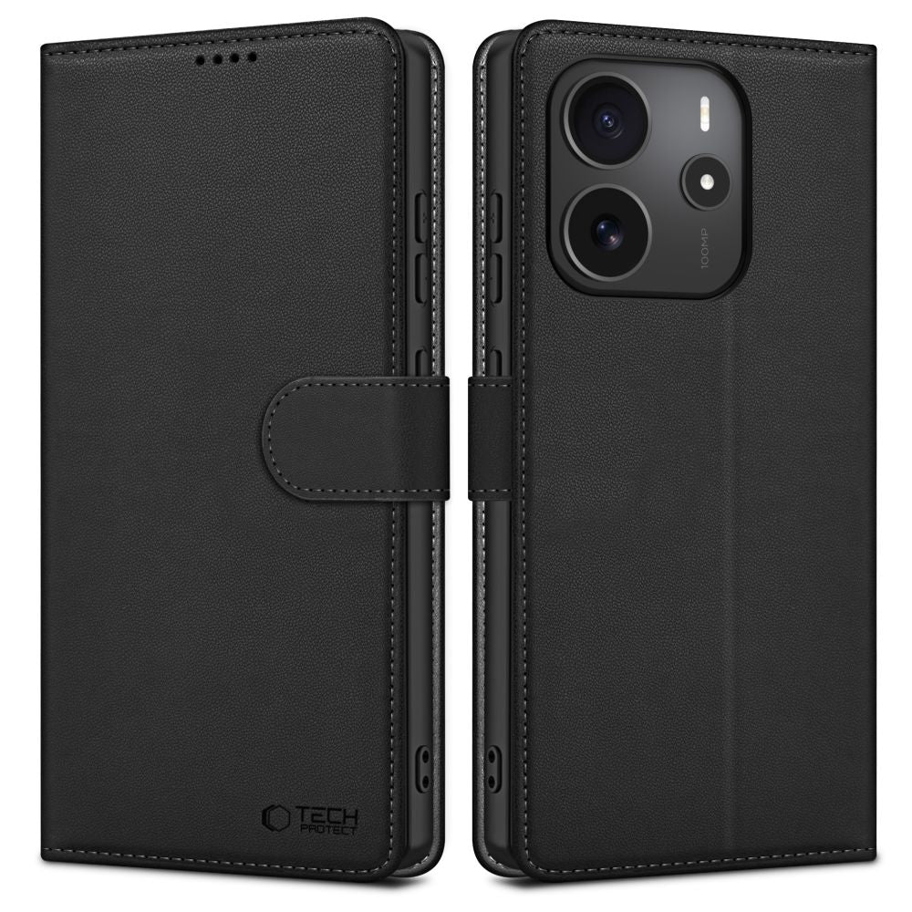 TECH-PROTECT PORTEFEUILLE XIAOMI REDMI NOTE 14 4G / LTE NOIR MATTE