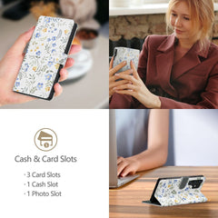 COUVERTURE TECH-PROTECT WALLET XIAOMI REDMI NOTE 14 PRO 5G / PRO+ PLUS 5G / POCO X7 5G FLEURS DE PRINTEMPS