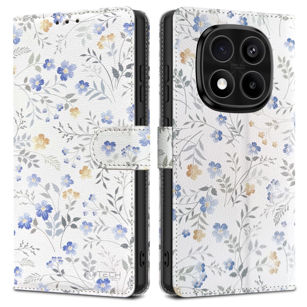 COUVERTURE TECH-PROTECT WALLET XIAOMI REDMI NOTE 14 PRO 5G / PRO+ PLUS 5G / POCO X7 5G FLEURS DE PRINTEMPS