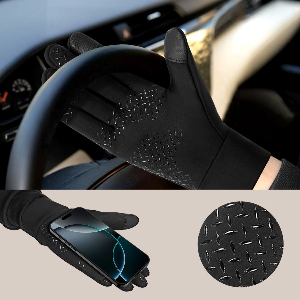 GANTS D'HIVER TECH-PROTECT WG01 TACTILES TAILLE L NOIRS