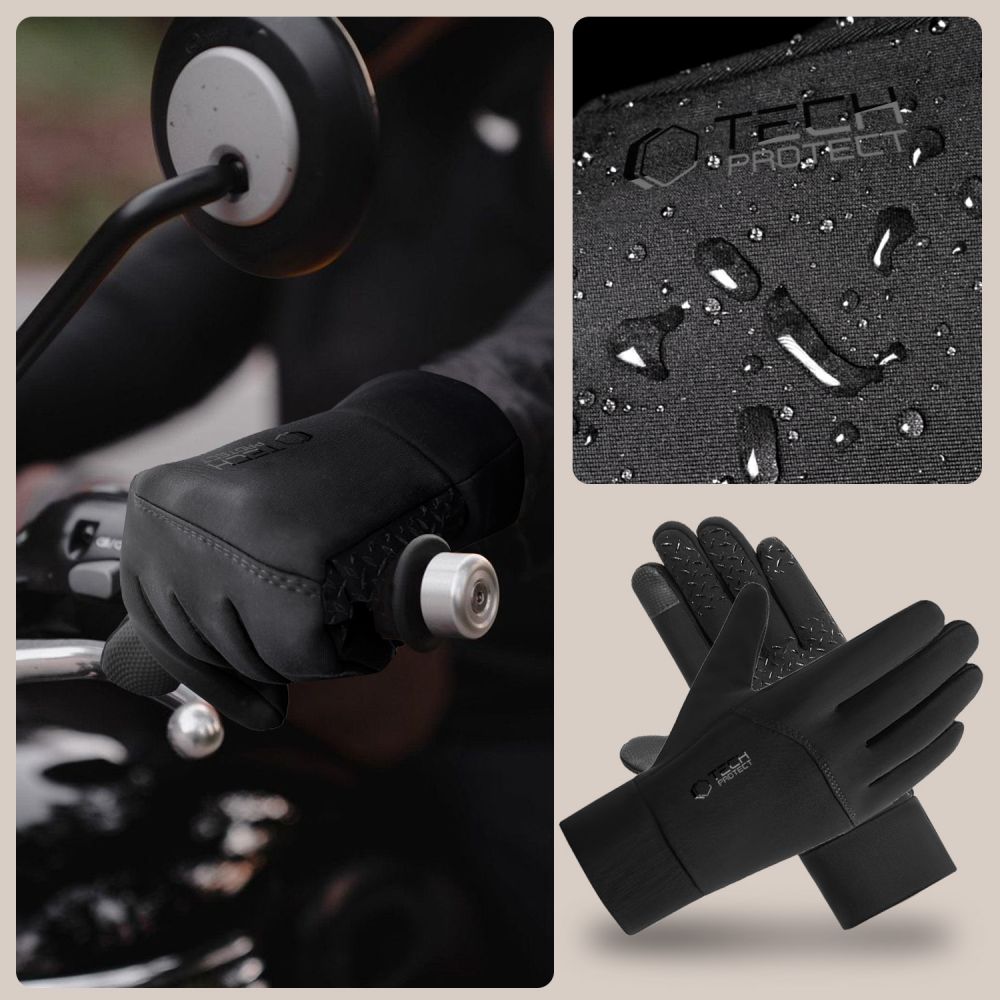 GANTS D'HIVER TECH-PROTECT WG01 TACTILES TAILLE L NOIRS