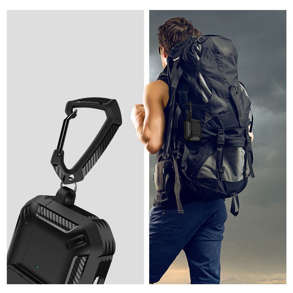 COQUE TECH-PROTECT X-CARBO APPLE AIRPODS PRO 1 / 2 NOIRE