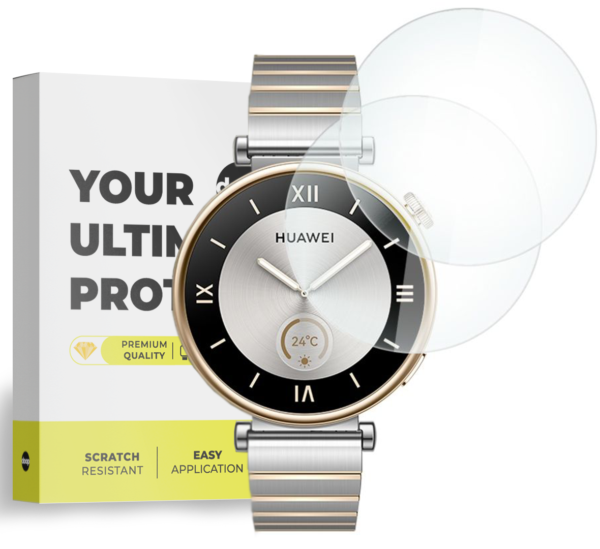 VERRE TREMPÉ DOOP GLASS 2-PACK HUAWEI WATCH GT 4 (41 MM) TRANSPARENT