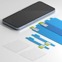 ENSEMBLE DE PROTECTION RINGKE 3 EN 1 PROTECTEUR 2-SET GALAXY Z FLIP 6 TRANSPARENT